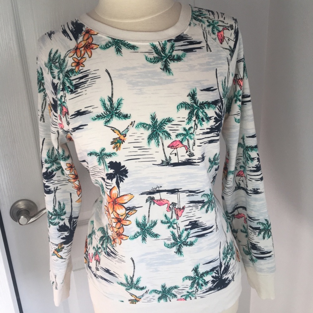 OLD NAVY Hawaiian printed crew neck sweatshirt